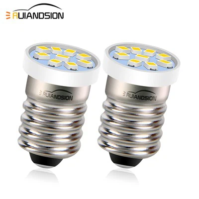 Ruiandsion E10 vasaljós peruljós perur Vinnuljós til sölu 3V 4,5V 6V 12V 24V